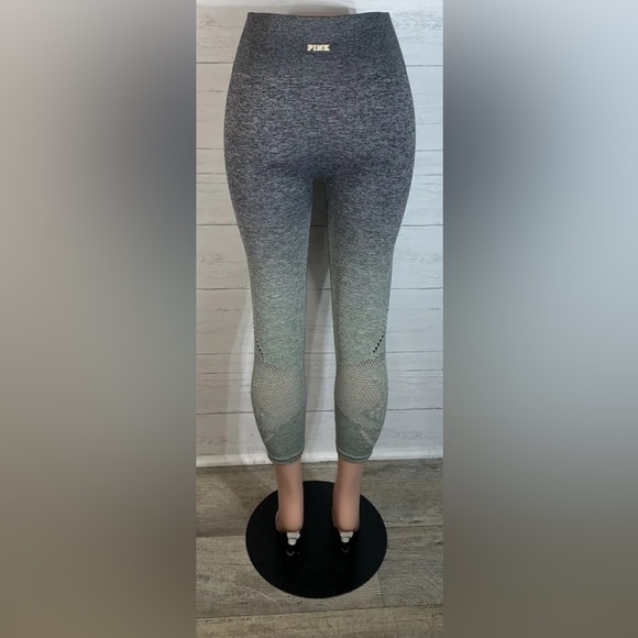 PINK VS VICTORIA’S SECRET Cool and Comfy Grey Dip Dye Ombré Seamless Leggings L - Picture 4 of 11